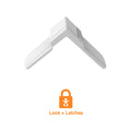 Perma Child Safety Corner Drawer Locks - 4 Pack White