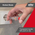 Wiha Voltage Tester Screwdriver 120-250V VDE Chrome-Vanadium Slotted