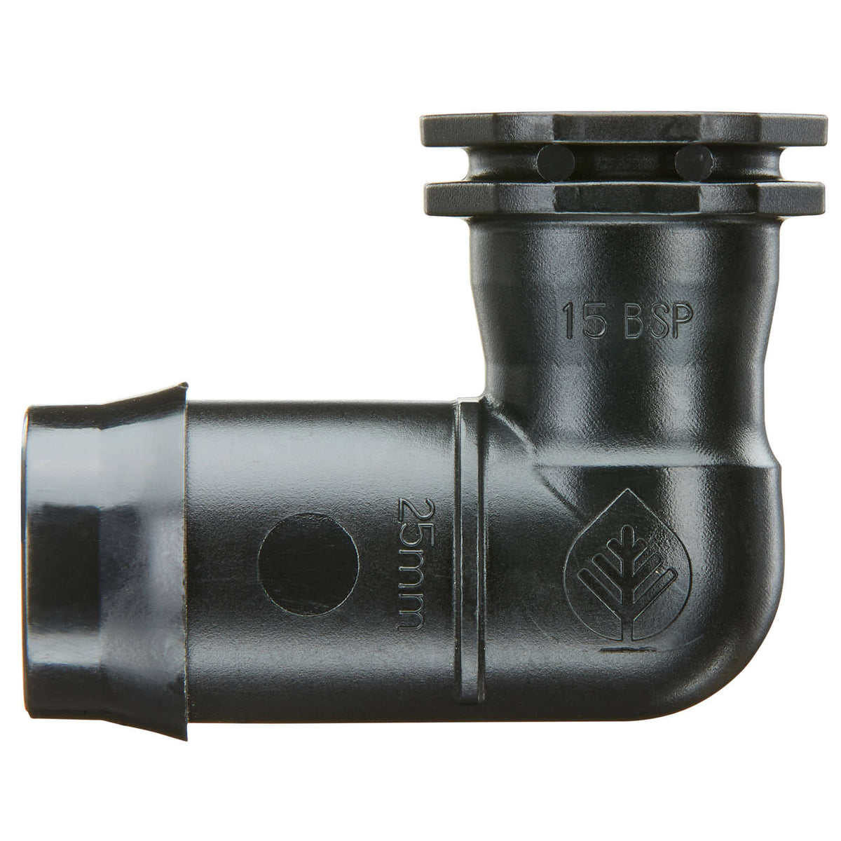 Pope 25 x 15mm BSP Female Threaded Poly Elbow - Black, 1000kPa