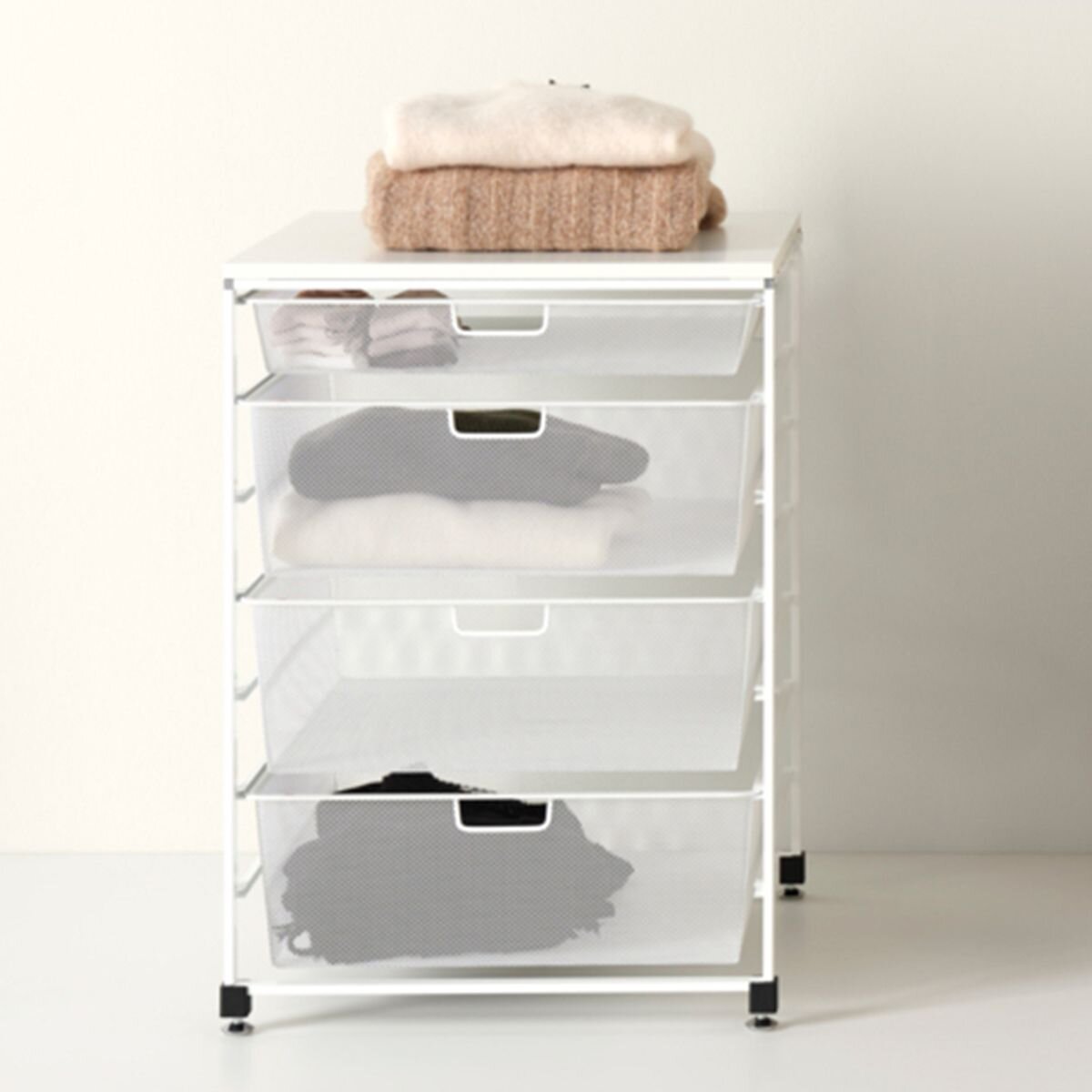 Elfa Mesh Drawer System 7 Runner - White E-Poxy Bonded Steel - Made in Sweden - 12000