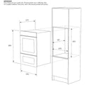 Chef 60cm Electric Built-In Oven with Separate Grill - 80L Fan Forced Oven, 46L Grill - CVE662SB