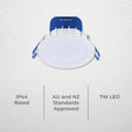 Deta 7W Tri Colour Dimmable LED Downlight 70mm IP44 - Easy Install - SuperSaverAU - view 3