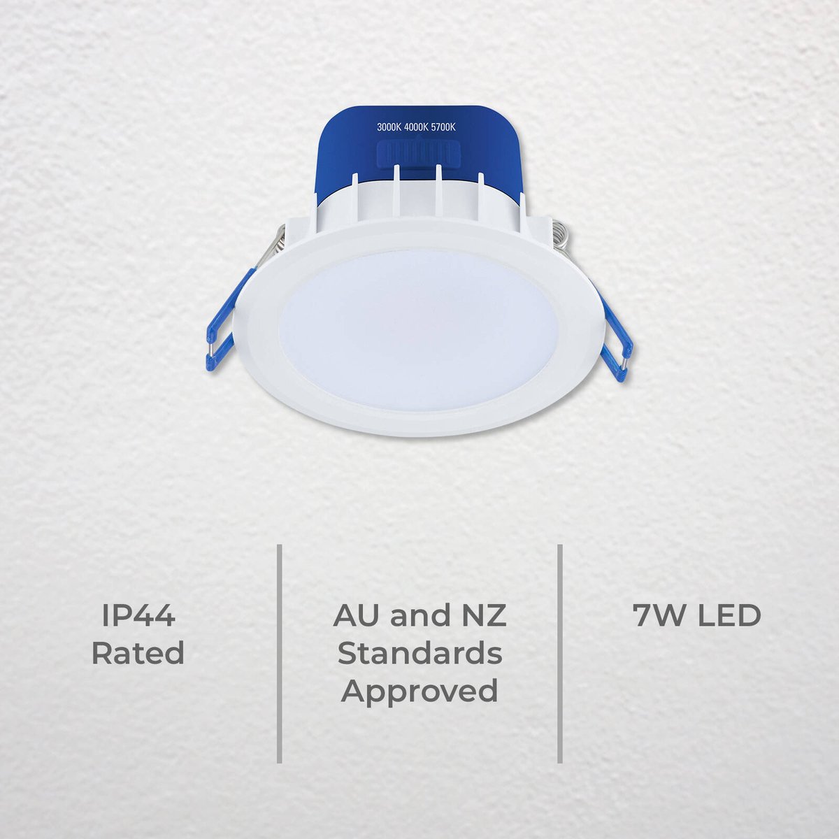 Deta 7W Tri Colour Dimmable LED Downlight 70mm IP44 - Easy Install - SuperSaverAU - view 3