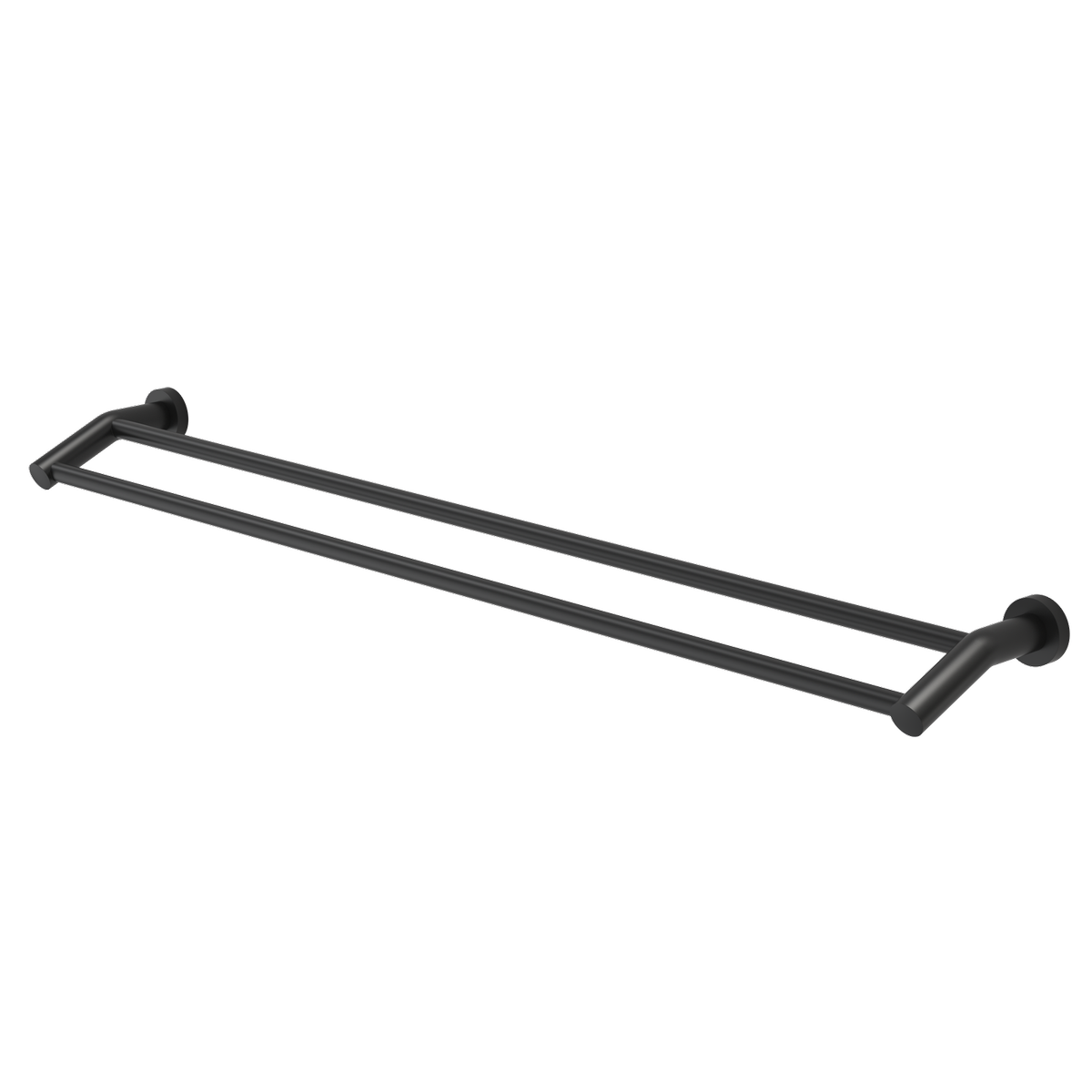 Caroma 900mm Matte Black Cosmo Double Towel Rail - 2 Bars - Metal - SuperSaverAU - view 1