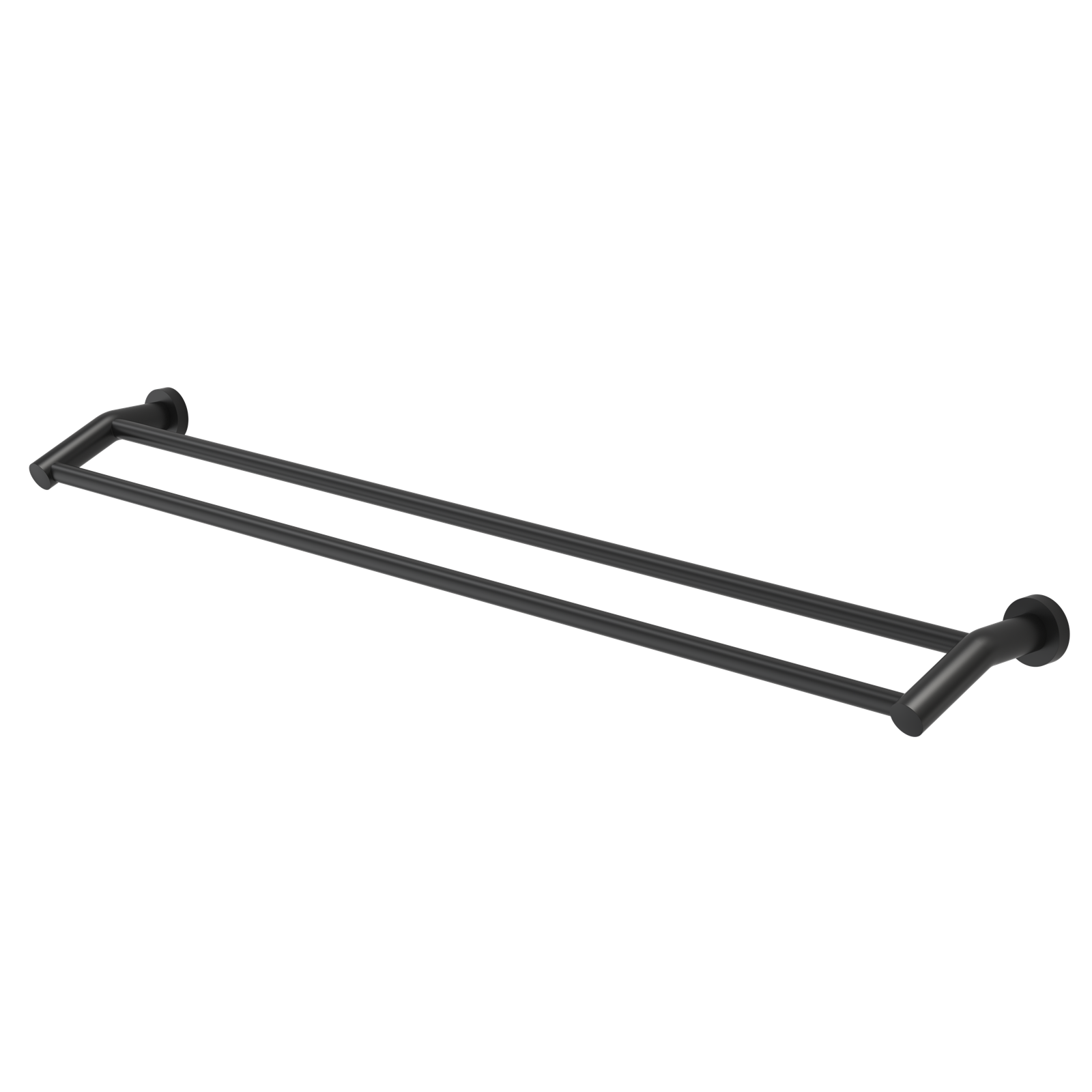 Caroma 900mm Matte Black Cosmo Double Towel Rail