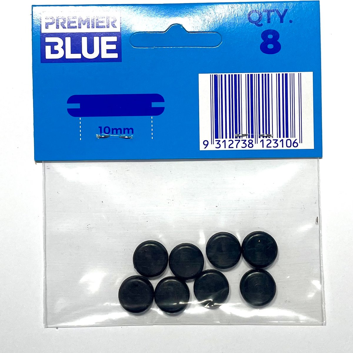 Premier Blue 10mm Blanking Grommet - Nitrile Rubber - Black - Durable Sealing - SuperSaverAU - view 2