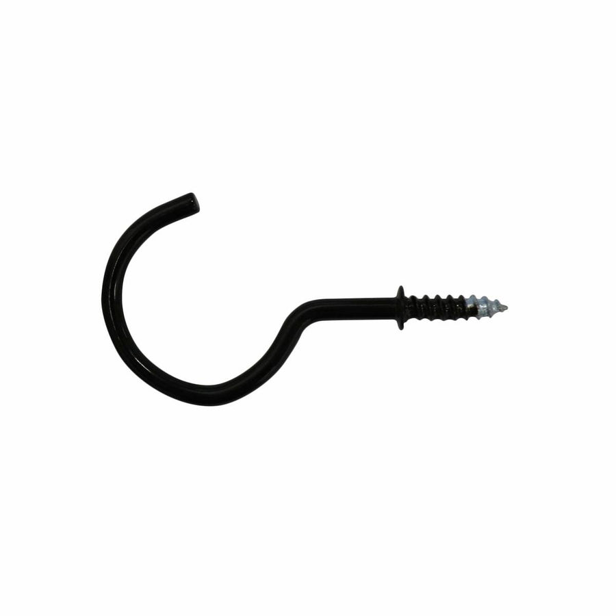 Everhang Cup Hook - 28mm - Steel - Black Finish - 10 Pack - SuperSaverAU - view 1