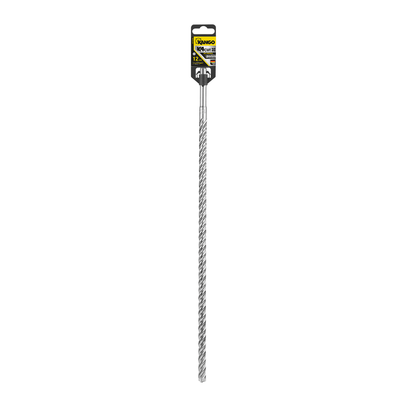 Kango 12mm x 450mm K4 SDS Plus Drill Bit for Concrete & Masonry, 400mm Drilling Depth