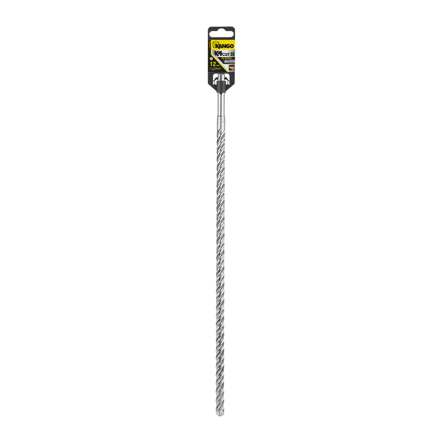 Kango 12mm x 450mm K4 SDS Plus Drill Bit for Concrete & Masonry, 400mm Drilling Depth