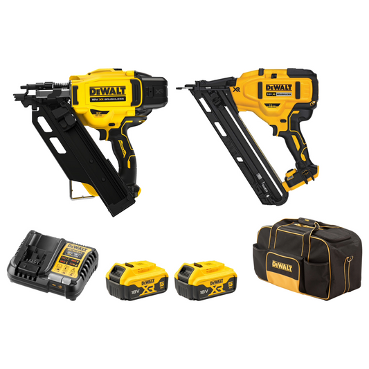 Dewalt 18V XR Nailer Kit - 2 Piece - 5.0Ah - Brushless Motor - DCZ245P2-XE