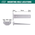 Carinya Floating Shelf Bracket - 189 x 39mm - White - 50kg Load Capacity - SuperSaverAU - view 5