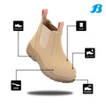 Bata Industrials Women’s Sand Juno Slip-On Safety Boot US Size 9 - Steel Toe - Slip Resistant - SuperSaverAU - view 2
