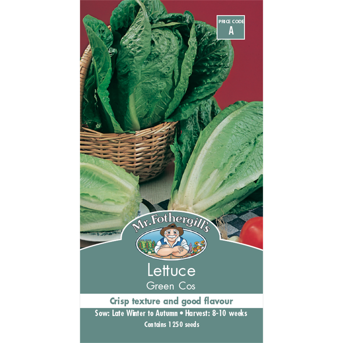 Mr Fothergill Green Cos Lettuce Seeds - 75mm - Seed - Crisp Texture - SuperSaverAU - view 1