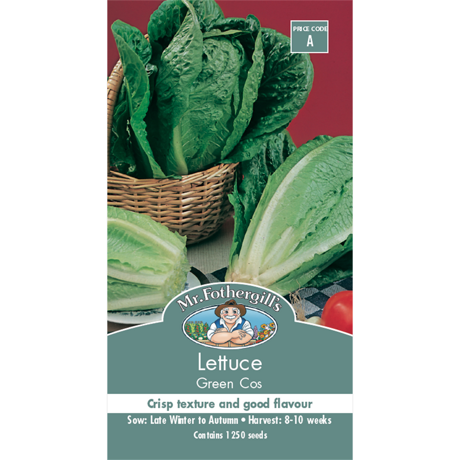 Mr Fothergill Green Cos Lettuce Seeds - 75mm - Seed - Crisp Texture - SuperSaverAU - view 1