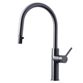Titan Essentials Lite Gooseneck Pull Out Kitchen Mixer Tap - Brushed Gunmetal PVD, 6 Star WELS - TTGMXP