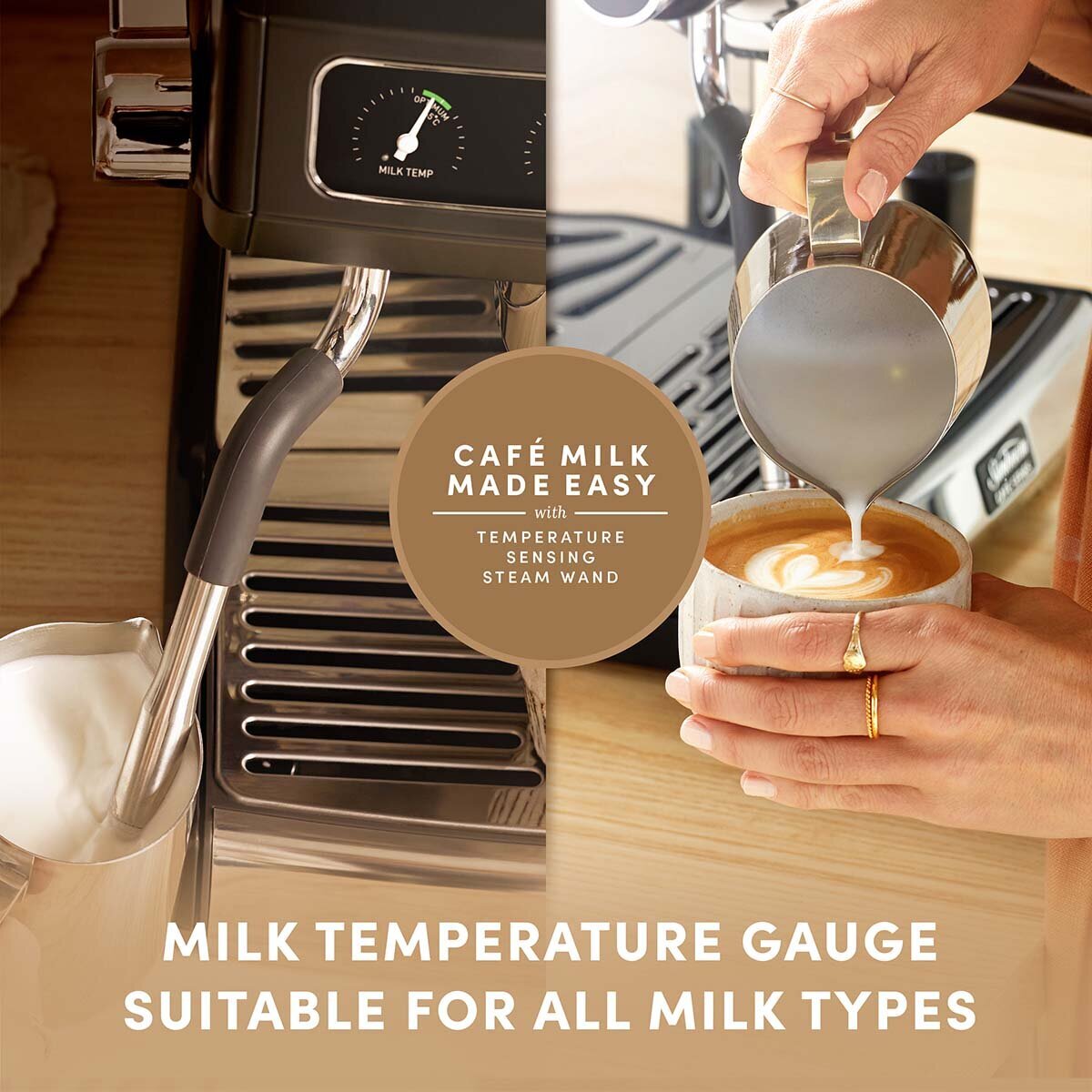 Sunbeam Café Series Duo espresso machine 3L - Black, dual thermoblock, 58mm group head - EMM7200BK