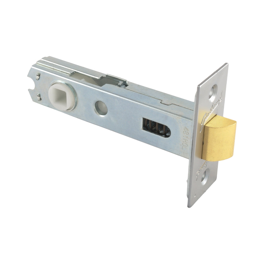 Gainsborough 70mm Satin Chrome Zinc Rectangular Face D Strike Tubular Latch