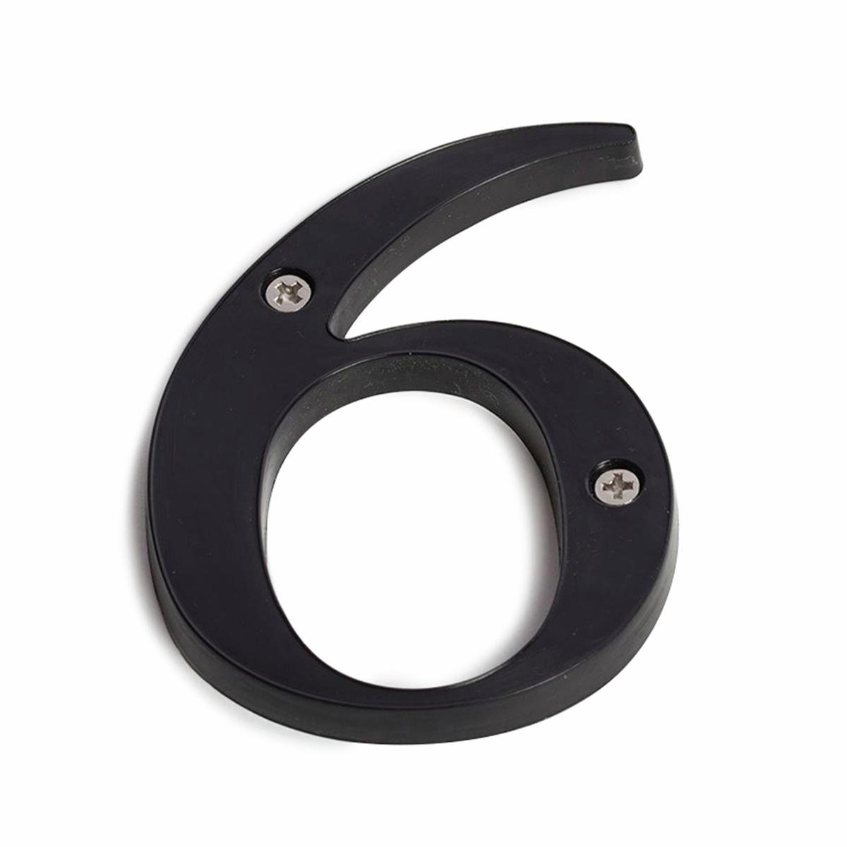 Sandleford 85mm House Number 6 - Black Plastic - Weather Resistant - SuperSaverAU - view 1