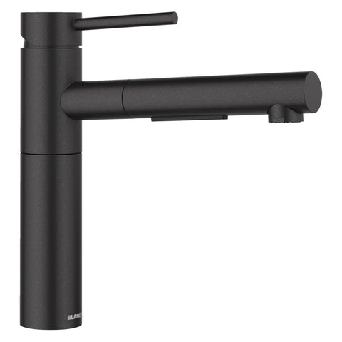 Blanco Slim Top-Lever Pull-Out Mixer Tap - Anthracite Silgranit-Look Finish - 140° Swivel Spout - 527580