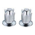 Shaw Mason Chrome Zinc Die Cast Handle Basin Top Assembly Pair - 110mm x 135mm - Durable & Easy to Install - SuperSaverAU - view 1