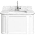 Turner Hastings Evara wall hung vanity - marble top, white, 3 tapholes - EV750-WH-3TH