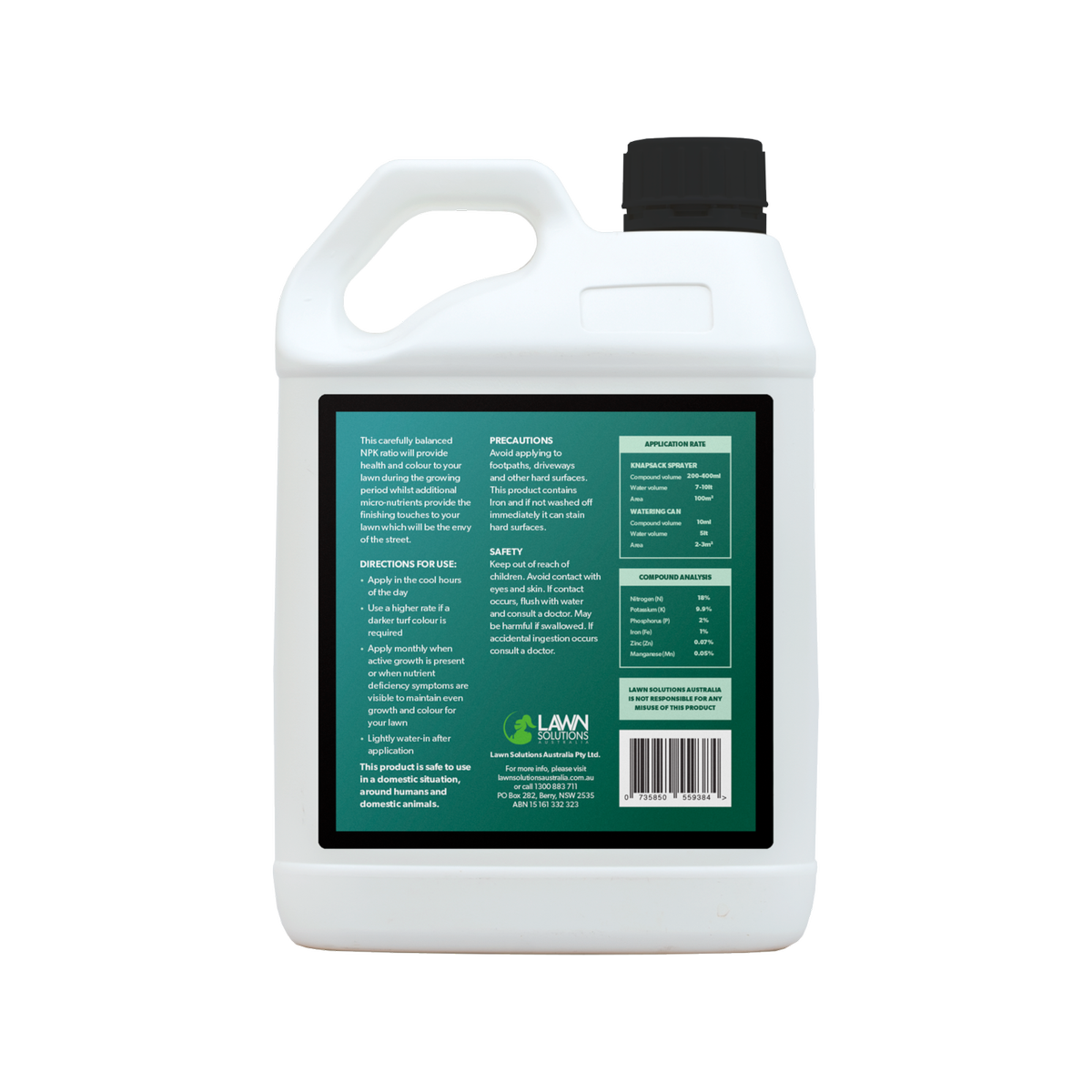Lawn Solutions Australia Exceed Liquid Fertiliser - 2.5L - Boosts Lawn Health - SuperSaverAU - view 2