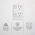 DETA Vertical Double Power Point - 10A Polycarbonate - Stylish Design - SuperSaverAU - view 2