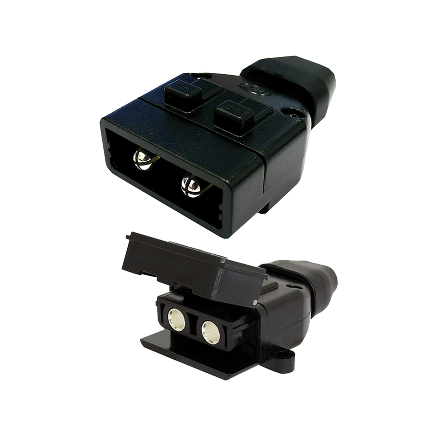 Kt Solar 50A Trailer Plug and Socket KT70027 - 2 Pack - 140mm x 160mm - Black - SuperSaverAU - view 1