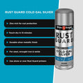 White Knight Rust Guard 300g Cold Gal Silver Spray Paint