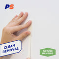 Permastik Large White Picture Strips - 12 Pairs Self-Adhesive Plastic
