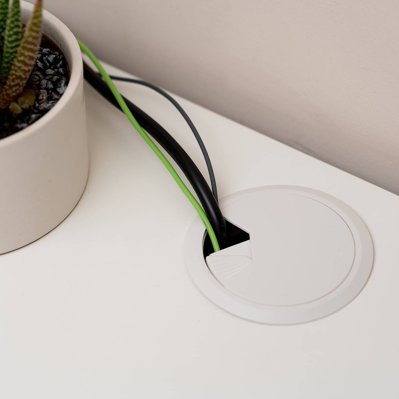 Taskmaster 60mm White Plastic Cable Duct - 6 Pack