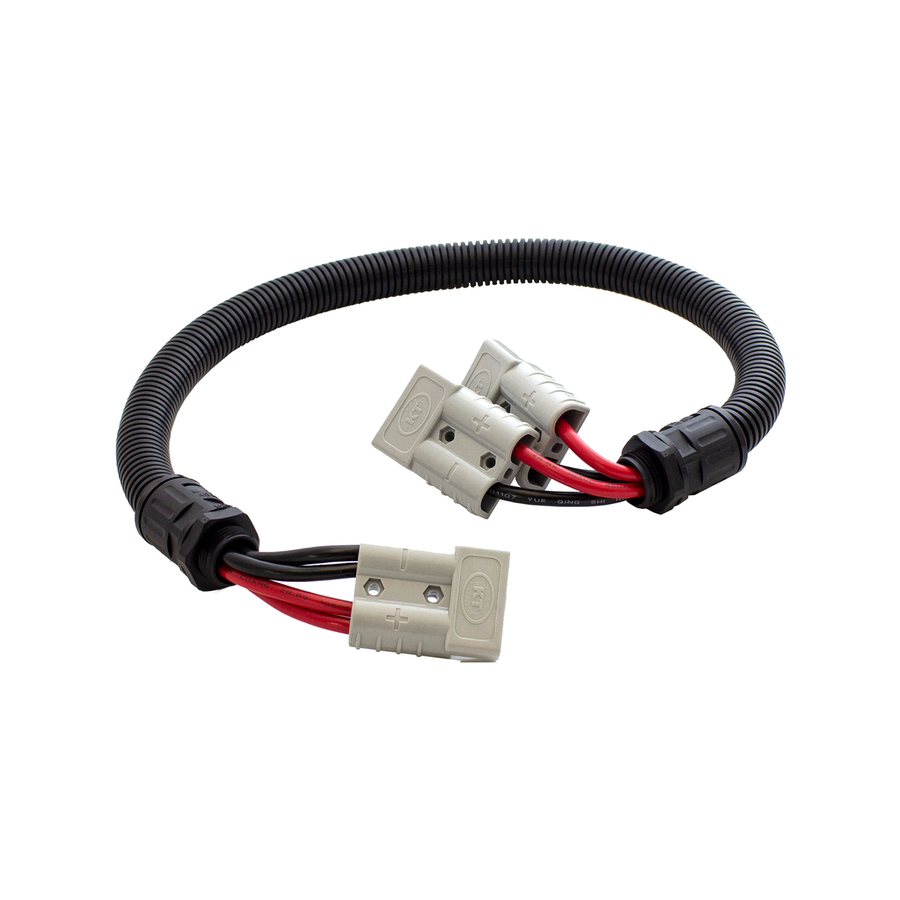 Kt Solar HD Connector 50A to Twin HD Connectors KT70565 - 600mm - Grey - Durable for Automotive, Marine, Solar - SuperSaverAU - view 1