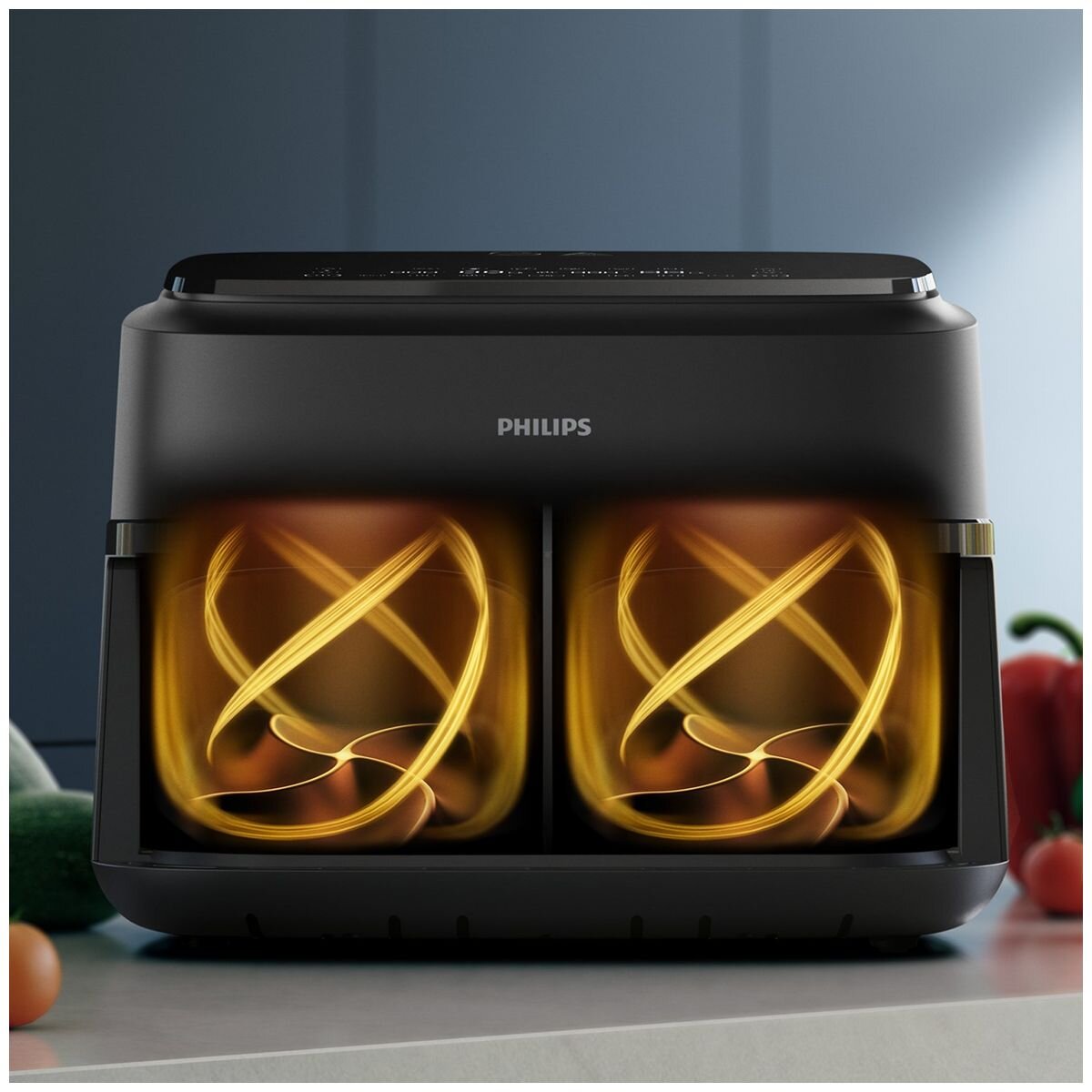 Philips 1000 Series 7.1L Dual Basket Airfryer XL - Sync Cooking, RapidAir Technology - NA150-00