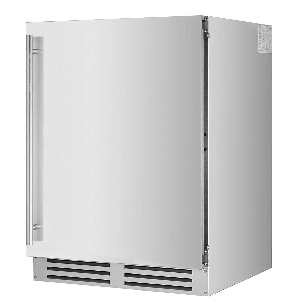 Artusi 127L dual zone outdoor beverage chiller - beech wood shelves, inverter compressor - AOFDZ127X