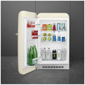 Smeg 50s Retro Style Happy 135L bar fridge - left hinge, cream, 6 star energy rating - FAB10HLCR6