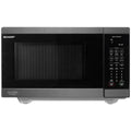 Sharp 26L 900W Flatbed Inverter Microwave - Black Steel, 23 Auto Menus, Defrost by Weight - SM267FHBS