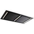 Schweigen 120cm Ceiling Cassette Rangehood - Matte Black, Twin External Motors, LED Light - SCC1200B-SP2PAK