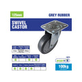 Easyroll Castor - 125mm - Grey Rubber - Heavy Duty Swivel - SuperSaverAU - view 3