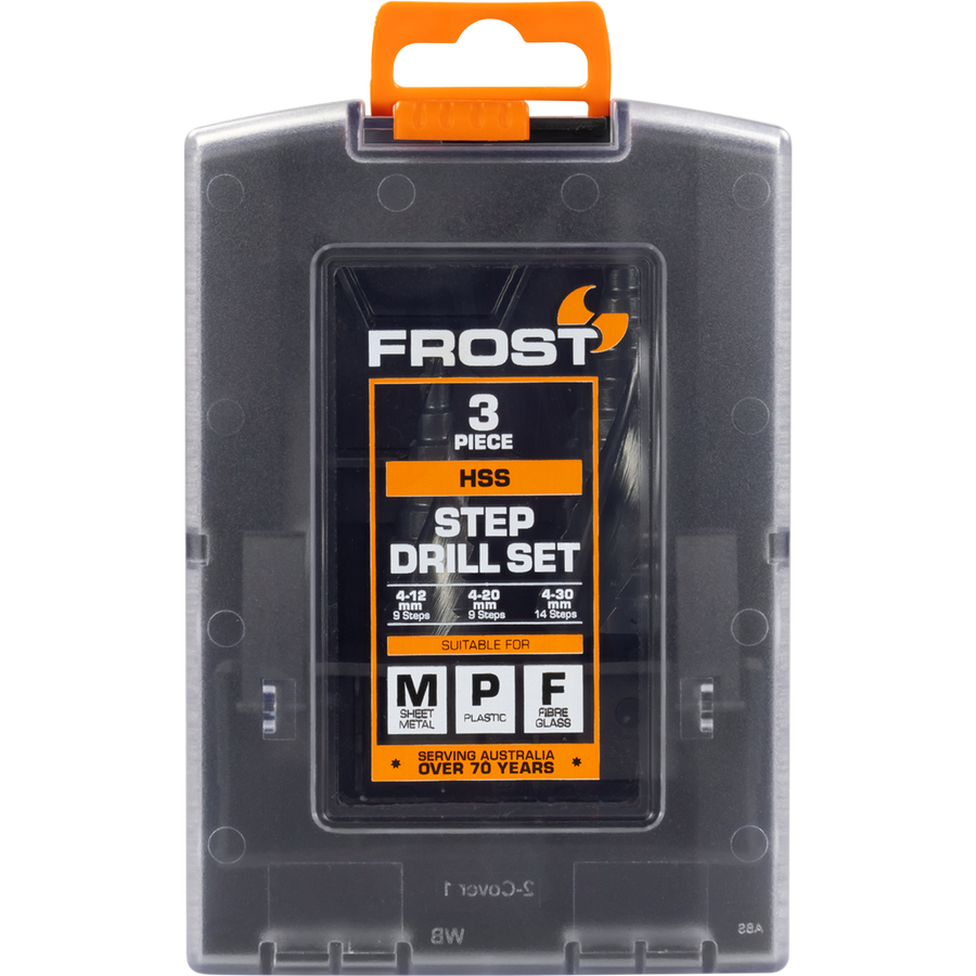 Frost 3 Piece HSS Step Drill Set