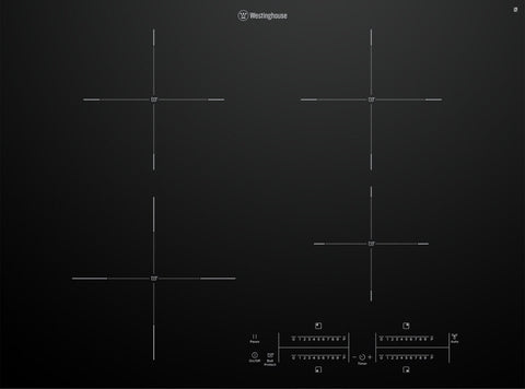 Westinghouse 70cm 4 Zone Induction Cooktop with Hob2Hood - PowerBoost, BoilProtect, Pot Sensors - WHI743BD