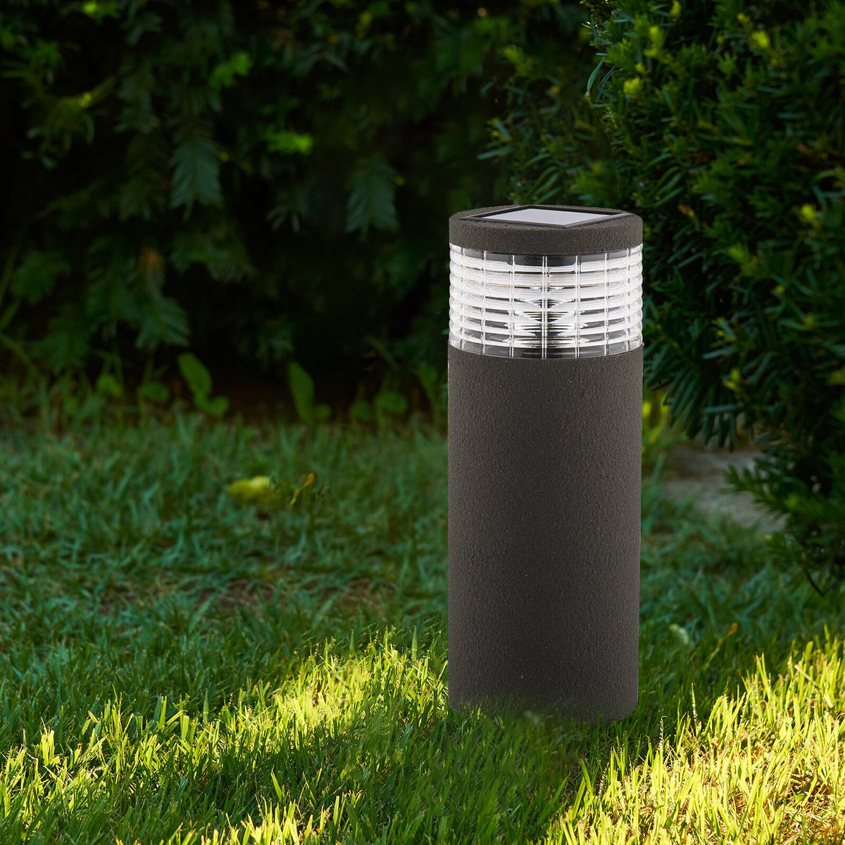 Arlec Solar Bollard Light - Grey Render Finish - 10 Lumens - Sandstone - SuperSaverAU - view 4