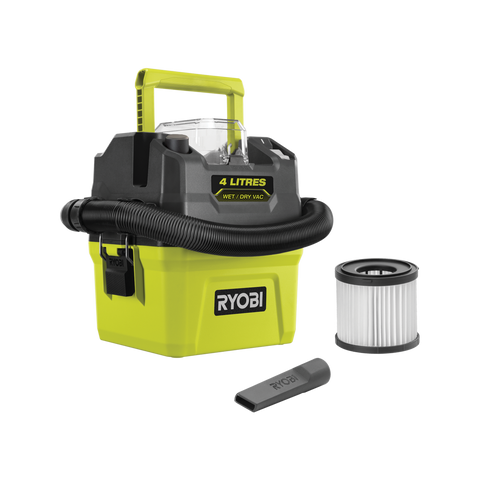 Ryobi 18V ONE+ 4L Wet and Dry Compact Vacuum Tool Only - Lightweight - Portable - IPX4 Water-Resistant - SuperSaverAU - view 1