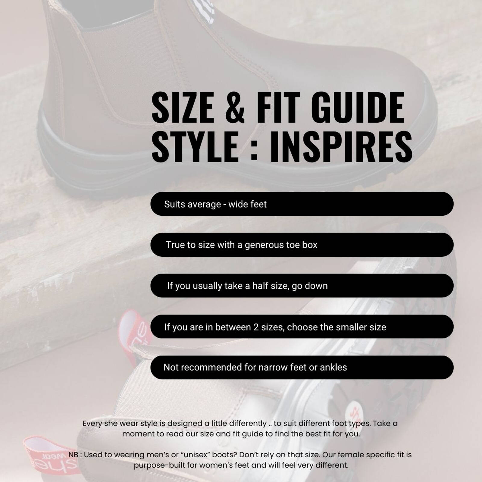 she wear Inspires Women's Pull-On Safety Work Boots, Crazy Horse Leather, Steel Cap, Brown Size 5