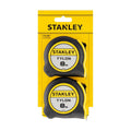 Stanley Tylon Tape Measure Twin Pack - 2 x 8m - Black and Yellow - Durable - SuperSaverAU - view 1
