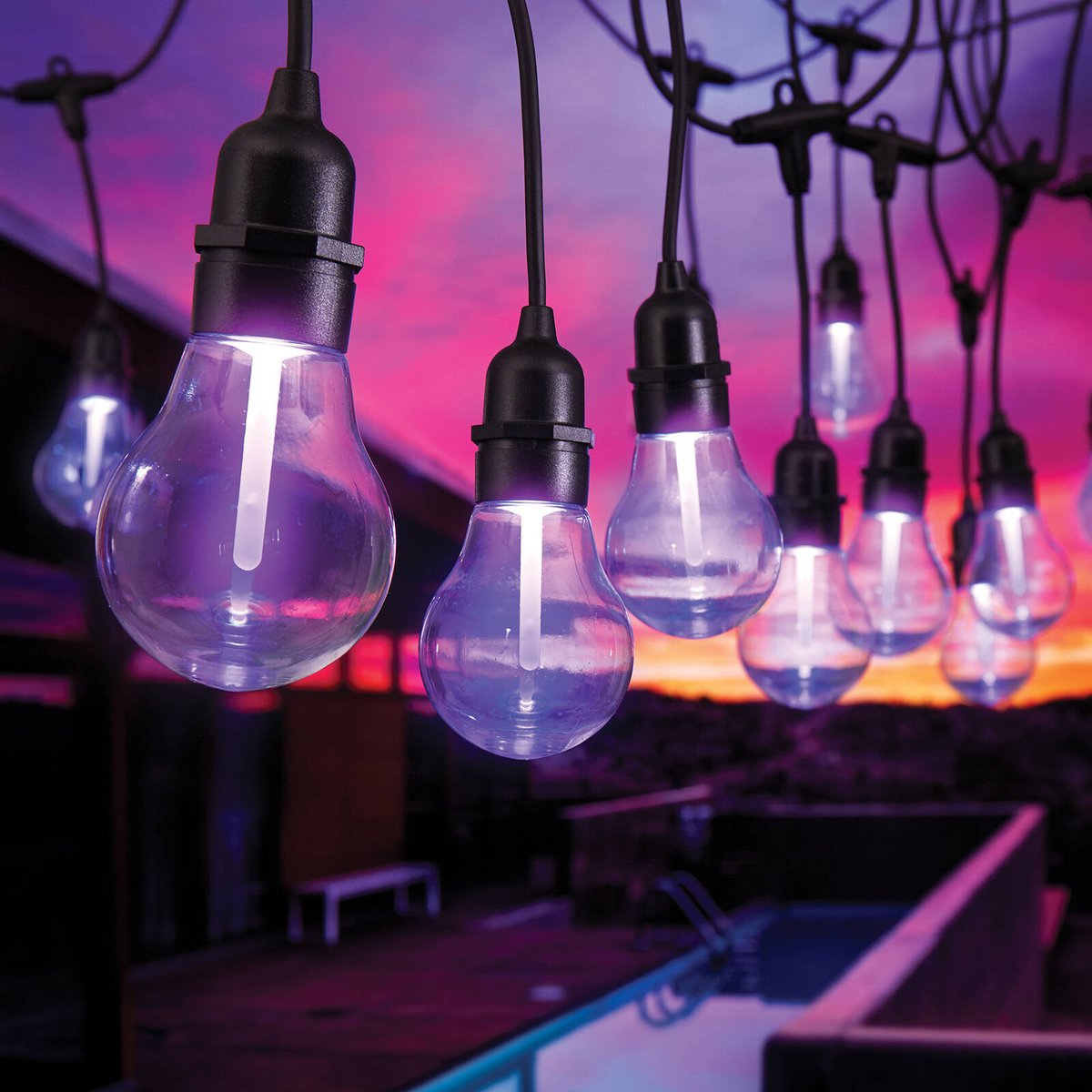 Lytworx Colour Change Connectable Minorca Party Lights 12 Bulbs - 6.6m - 15 Colour Modes - Indoor/Outdoor Use - SuperSaverAU - view 5