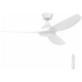 Mercator Jota 132cm DC Ceiling Fan with LED Light - White, 6 Speeds, Remote - FC2110133WH