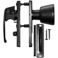 Rolltrak Black Screen Door Hinged Latch - Double-Sided, Lockable, Powder Coated