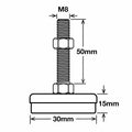 Richmond Levelling Feet - 50mm x M8 - Zinc Plated - Adjustable 4 Pack - SuperSaverAU - view 2