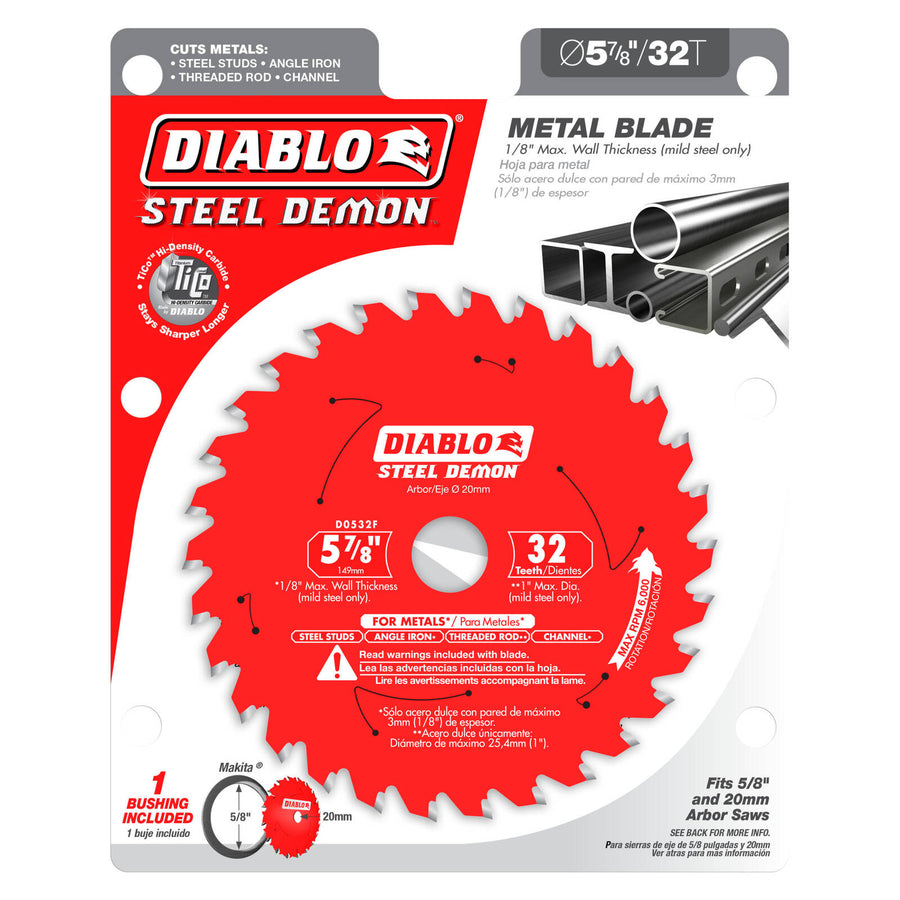 Diablo Steel Demon 149mm 32T Medium Metal Cutting Saw Blade F03F014035