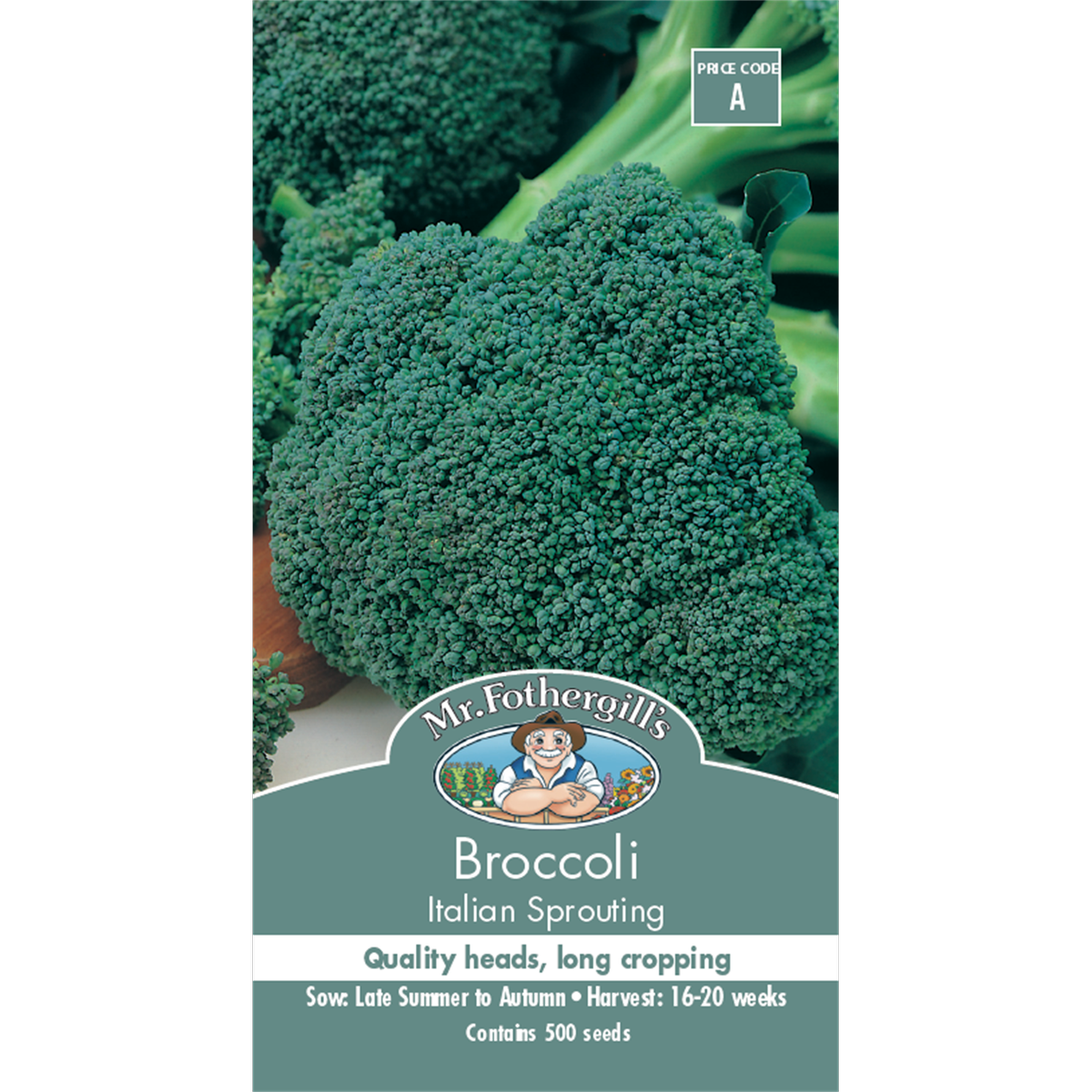 Mr Fothergill S Italian Sprouting Broccoli Seeds - 75mm Green - Vigorous Growth - SuperSaverAU - view 1